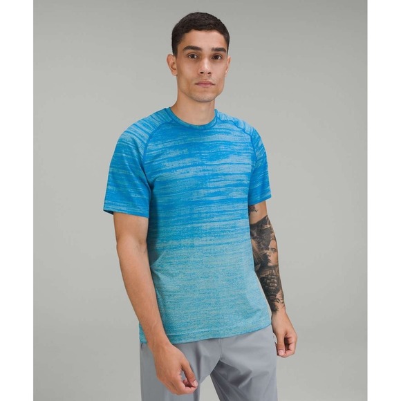 Lululemon Metal Vent Tech 2.0 Shirt Mens XL Static Storm Stripe Athletic Tee - Picture 2 of 15